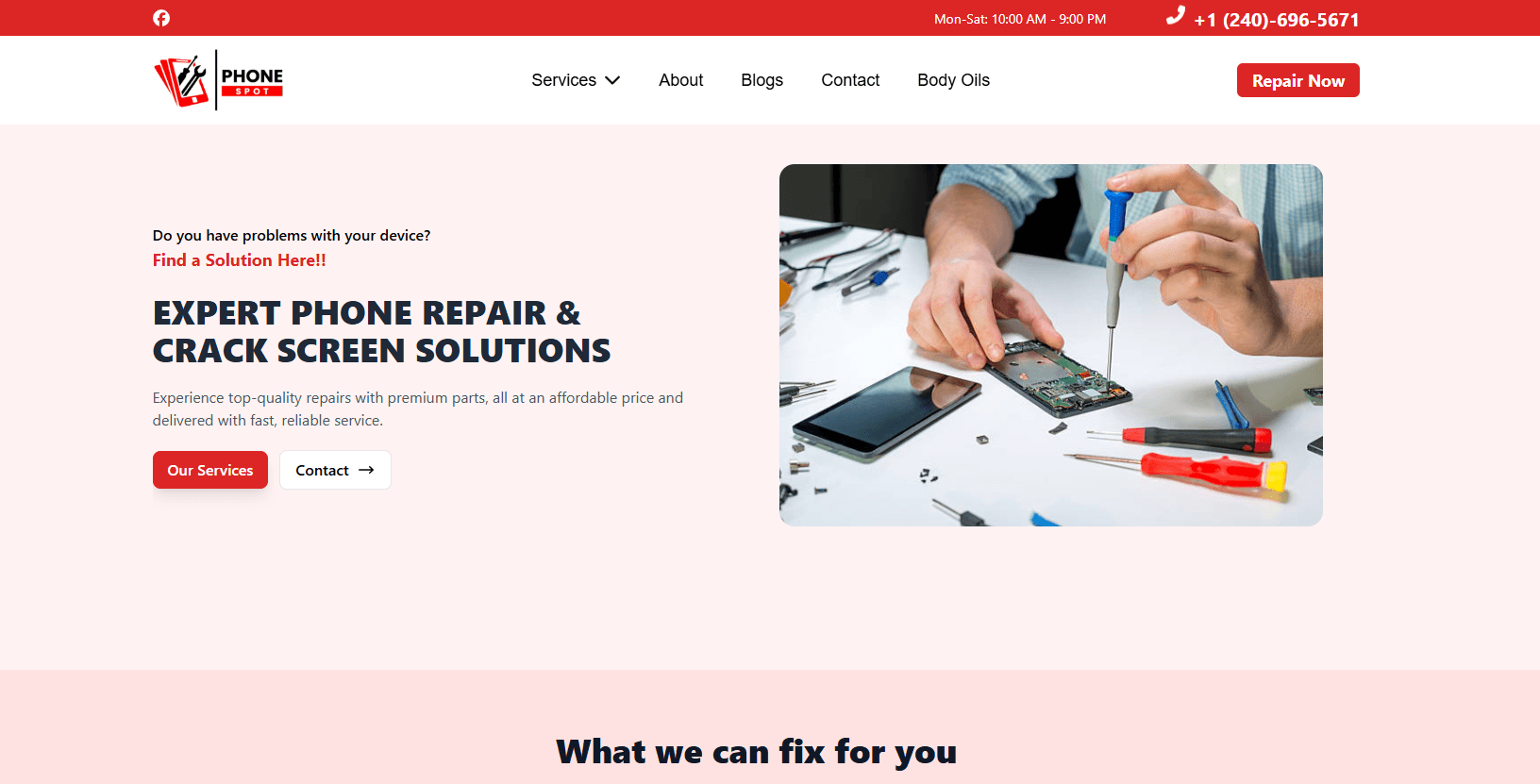 Phone Repair & Booking Management Site | A CodLinker Web Solution