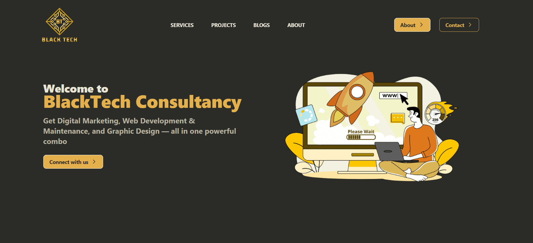 Corporate Website for BlackTech Agency | A CodLinker Web Solution